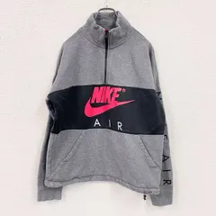古着 used　NIKE　ナイキ　ハーフジッププルオーバースウェット/トレーナー　バイカラー　灰色　グレー　Lサイズ
