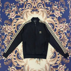 (XL) 00年代 adidas アディダス SuperStar トラックジャージ (ブラック 黒白)