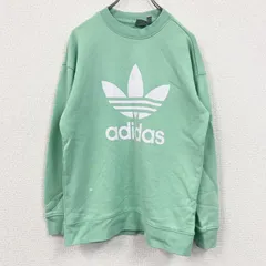 古着 used　adidas　アディダス　スウェット/トレーナー　トレフォイル　緑　グリーン　Lサイズ