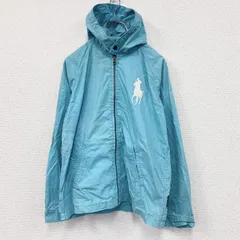 古着 used　Polo by Ralph Lauren　ラルフローレン　フルジップコットンパーカー　ブルゾン　ブルー　Lサイズ