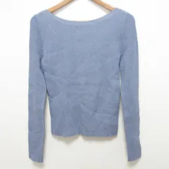 未使用 25SS GRACE CONTINENTAL グレースコンチネンタル ハイゲージラメニットトップ 0125143209 サイズ36 ブルー レディース 古着 中古 USED