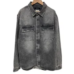 美品 Ksubi スビ デニム シャツジャケット S ブラック×グレー メンズ 古着 中古 USED