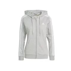 M アディダス 3本線 フルジップアップ パーカー フーディー グレー GL0802