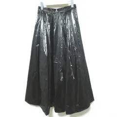 美品 24AW Diagram ダイアグラム グレースコンチネンタル タックロングスカート 0324421116 38 ブラック レディース 古着 中古 USED