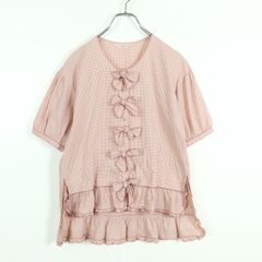 大きいサイズ】ピンクハウス ブラウス 刺繍 フリル レース リボン
