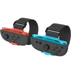 ★Just Dance 2026/2025/2024/2023/2022/Zumba de 対応 リストバンド Tomistan Switch2 joy con2用 コントローラー グリップ Burn It Up(2枚) (新型Joy Con用 赤と青)