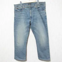 美品 POLO RALPH LAUREN ポロラルフローレン HAMPTON RELAXED STRAIGHT 大きいサイズ W38 デニムパンツ ジーンズ ブルー メンズ 古着 中古 USED