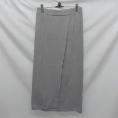 COTORICA. コトリカ リブニットラップ風ロングスカート グレー F □〇