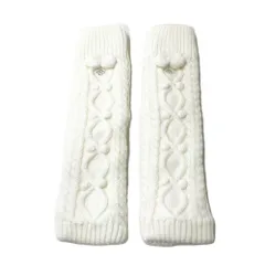 marie claire sport マリクレール スポール  裏起毛 ニット レッグウォーマー  ホワイト系 F [240101603604] ゴルフウェア ストスト