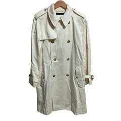 Ralph Lauren ラルフローレン コットン ダブルブレスト トレンチコート 7f ホワイト レディース 古着 中古 USED