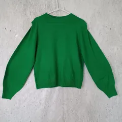 レディース トップス 長袖 ニット セーター グリーン サイズM 冬物 ◇〇