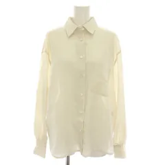 B&Y ユナイテッドアローズ BEAUTY&YOUTH ビューティー&ユース シアー シャツ ブラウス シースルー リネン混 アイボリー 白 長袖 1611-105-2390 /YM ■MA