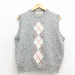 L.L Bean エルエルビーン ウールニットベスト アーガイル メンズM 