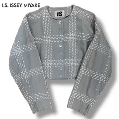 【I.S. ISSEY MIYAKE】チェックテクスチャー ショートジャケットMのサムネイル