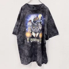 古着 used　THE MOUNTAIN　ザマウンテン　半袖プリントTシャツ　アニマルT　タイダイ　黒　ブラック　2XLサイズ