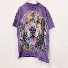 古着 used　THE MOUNTAIN　ザマウンテン　半袖プリントTシャツ　アニマルT　タイダイ　紫　パープル　Mサイズ