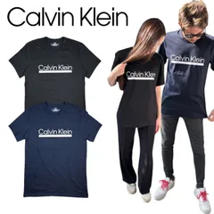 カルバンクライン calvin klein Tシャツ 半袖 ロゴ NP25410 クルーネック ネイビー ブラック 丸首 メンズ レディース CALVIN KLEIN S/S CREW NECK