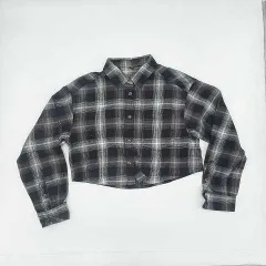 GU　ジーユー　フランネルショートシャツ　ブラック　Mサイズ　〇◇