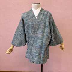 大島紬リメイク…✿…スタンドカラー、キーネックの爽やかチュニック
