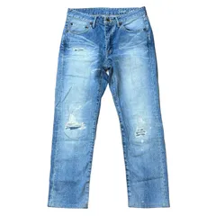 JAPAN BLUE JEANS Sun Set J8717R01 日本製 クロップド テーパードデニム リペア加工 メンズXS ジャパンブルージーンズ サンセットのサムネイル