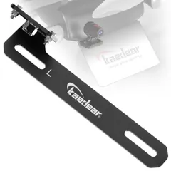 Kaedear(カエディア) バイク ドラレコ ステー カメラステー マウント ドライブレコーダー ドラレコ 汎用/防錆性アルミ製 整備士設計 画角調整を楽に/ロータリーカメラステー KDR-YX101L (ライセンス/左)