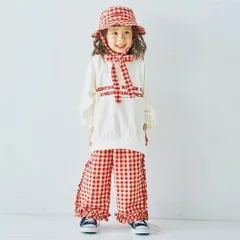 《新品》ギンガムチェックフリルパンツ 120サイズ p.premier 子供服 チェック柄 パンツ P121015