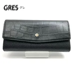 t) GRES グレ クロコダイル 長財布 ブラック CROCODILE ウォレット ※中古美品のサムネイル