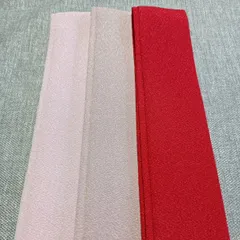 重ね衿  セット売り　赤系3枚　ポリエステルちりめん