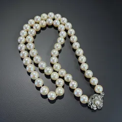 アコヤ真珠 本真珠 ネックレス ファッション レディース フォーマル 金具シルバー 本体のみ ネックレス 真珠 アクセサリー