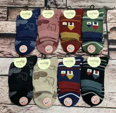 送料無料『４足組』人気メーカー《ワールド》あったか裏起毛！良質レディース厚地クルー丈ソックス