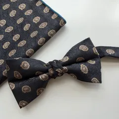 ②-10 蝶ネクタイ　ポケットチーフ2点セット