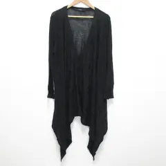 良品 LIMI feu リミフゥ ジャガード ロングニットカーディガン サイズS ブラック レディース 古着 中古 USED