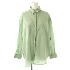 ジャーナルスタンダード レリューム JOURNAL STANDARD relume 23SS オーガニックコットンストライプシャツ F グリーン ベージュ /CX ■OS