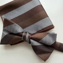 ②-12 蝶ネクタイ　ポケットチーフ2点セット