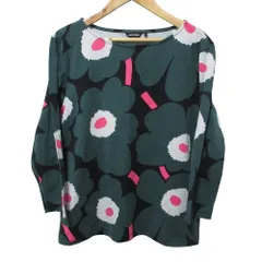 美品 Marimekko マリメッコ ウニッコ ロングスリーブ Tシャツ カットソー S グリーン レディース 古着 中古 USED