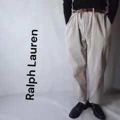 【W36 L32】Ralph Lauren ラルフローレン ツータック チノパン 古着 ベージュアイボリー