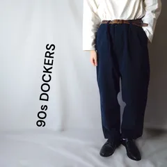 【1999年製】DOCKERS ドッカーズ ツータック チノパン ネイビー 90s 古着 Levi's リーバイス W36 L32