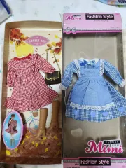ミミ ファッションドール 衣装 セット レッド/青 CHECK