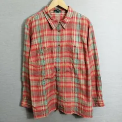 LRL LAUREN JEANS CO Ralph Lauren ラルフローレン ローレンジーンズ 長袖 シャツ 長袖 チェック コットン 古着 vintage 90s レッド系 2X A369