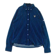 サイズ：1 JACK BUNNY ジャックバニー  長袖シャツ ボタンダウン ストライプ柄 ブルー系 [240101599216] ゴルフウェア レディース ストスト