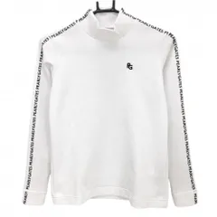 パーリーゲイツ 長袖ハイネックシャツ 白×黒 ロゴライン レディース 0(S) ゴルフウェア PEARLY GATES