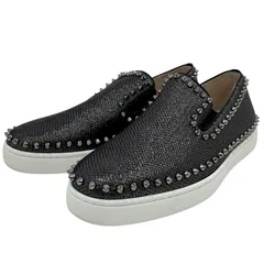 【中古】Christian Louboutin | クリスチャンルブタン スパイクスタッズ スリッポン 靴 ブラック サイズ：42【尾張小牧店】