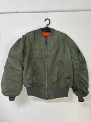 アルファ　ma-1 フライトジャケット　カーキ　 USA製　M
