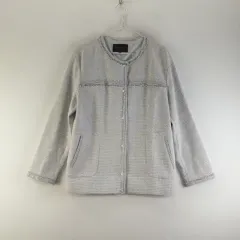 on&on オンアンドオン レディース 88-165 ツイード ブルー ジャケット L3008