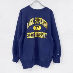 古着 used　90s　Champion　チャンピオン　リバースウィーブ　スウェット/トレーナー　刺繍タグ　紺　ネイビー　2XLサイズ