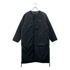 【美品】  TAION / タイオン | × BEAMS リバーシブル キルティング ノーカラー ダウンコート | S | ブラック | レディース