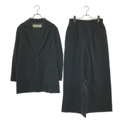 PLAIN PEOPLE / プレインピープル | セットアップ 2B テーラードジャケット 総裏地 / タック ワイド スラックス パンツ | 3 | ブラック | レディース
