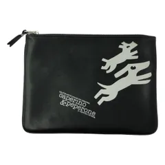 COMME des GARCONS / コムデギャルソン | × colette meets / コレットミーツ ロゴ ジップ ポーチ | ブラック | レディース