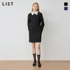 リスト バイカラー カラ ワンピース 新品 ゲストドレス