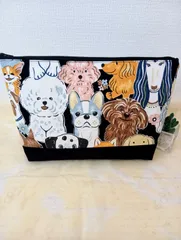 オムツポーチ(ワンちゃん大集合ブラック×ブラック)